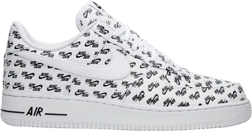  Nike Air Force 1 Low All Over Logo White