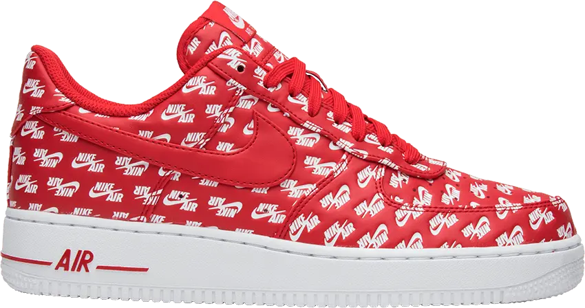  Nike Air Force 1 Low All Over Logo Red