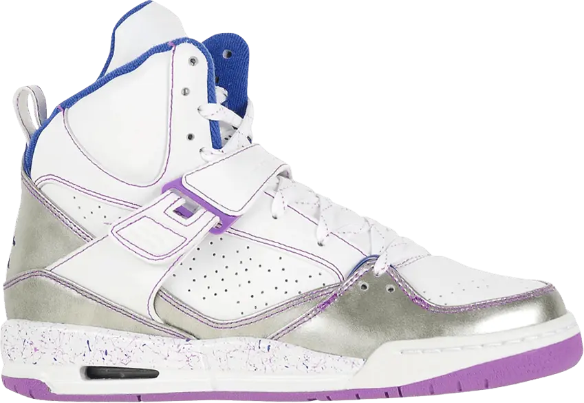  Jordan Flight 45 High GS &#039;White Wicked Purple&#039;