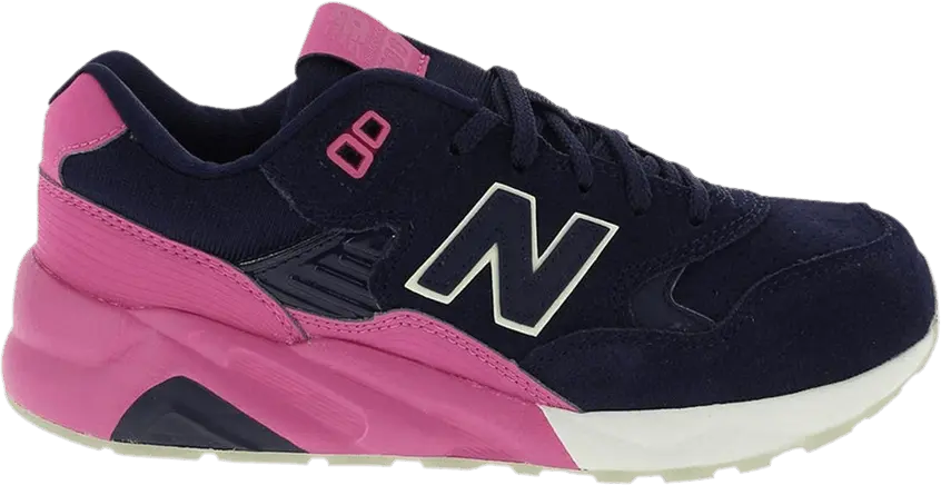  New Balance 580 Big Kid Wide &#039;Navy Pink&#039;