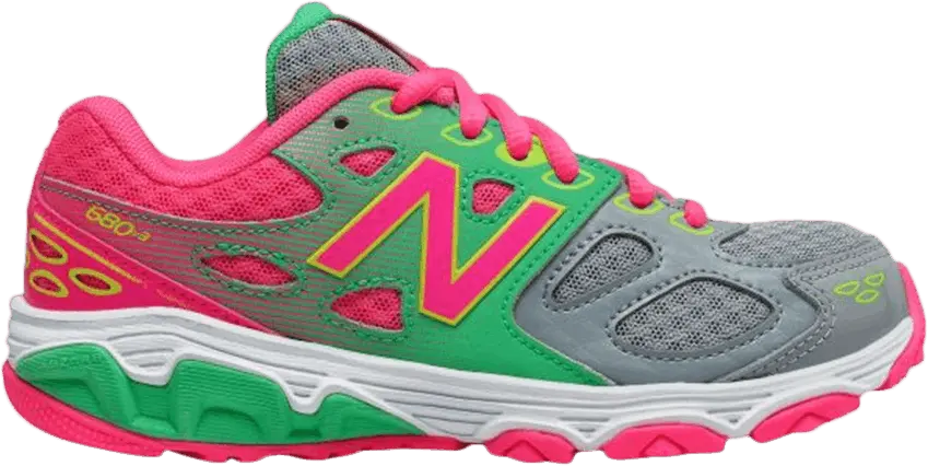  New Balance 680v3 Kids &#039;Grey Pink&#039;