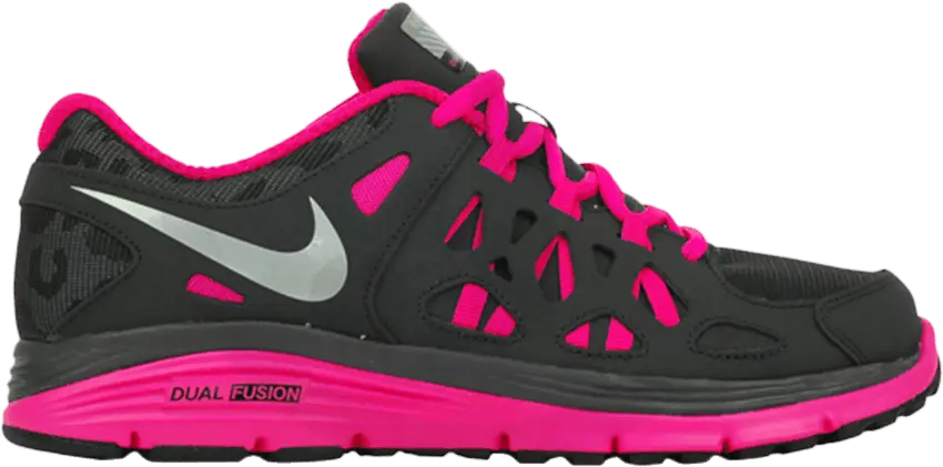  Nike Dual Fusion Run 2 Shield GS &#039;Dark Charcoal Pink Fluid&#039;