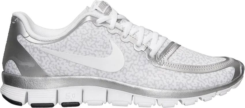  Nike Wmns Free 5.0 V4 &#039;White Metallic Silver&#039;