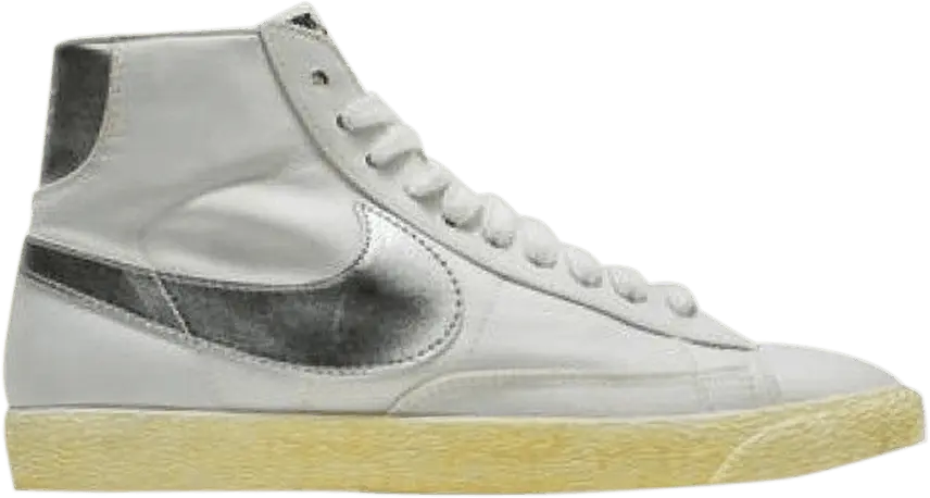  Nike Wmns Blazer High Vintage ND &#039;White Metallic Silver&#039;