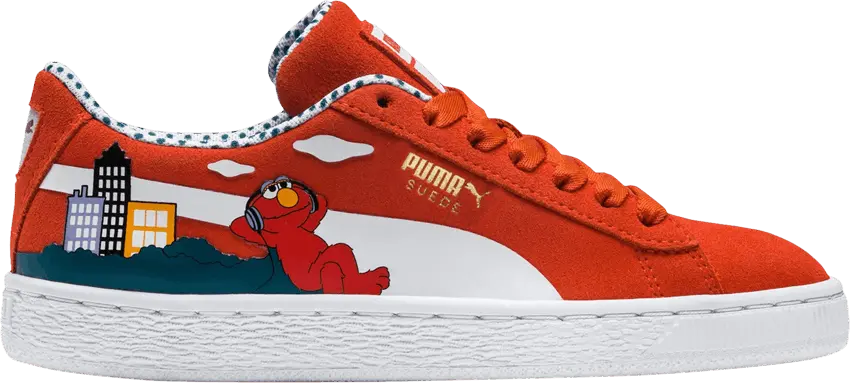  Puma Sesame Street x Suede Jr &#039;50th Anniversary - Elmo&#039;