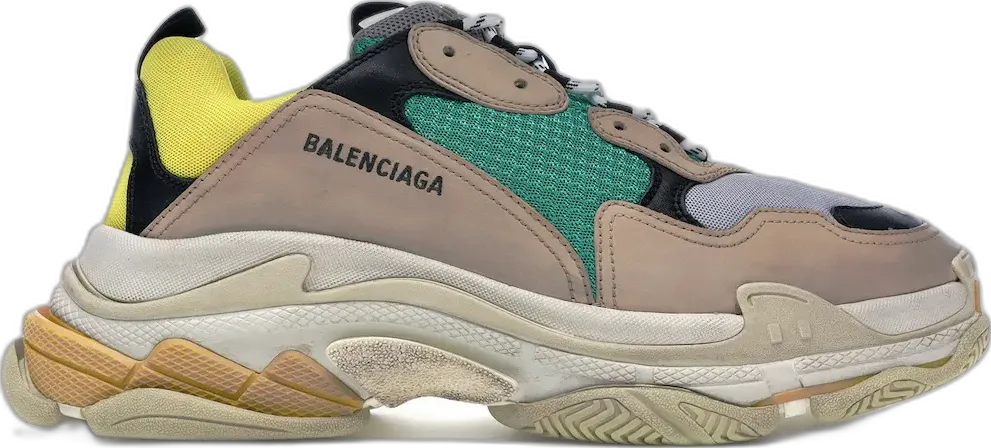  Balenciaga Triple S Beige Green Yellow (2018 Reissue)