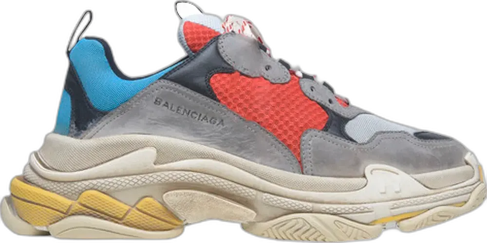  Balenciaga Triple S Grey Red Blue