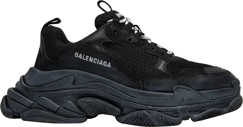  Balenciaga Triple S Triple Black (2018 Reissue) (Pre-Distressed)