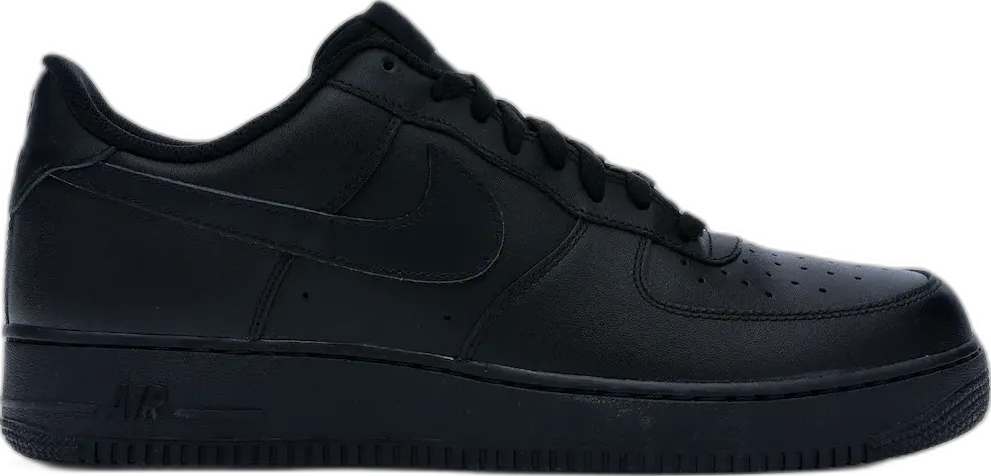  Nike Air Force 1 Low &#039;07 Black Black