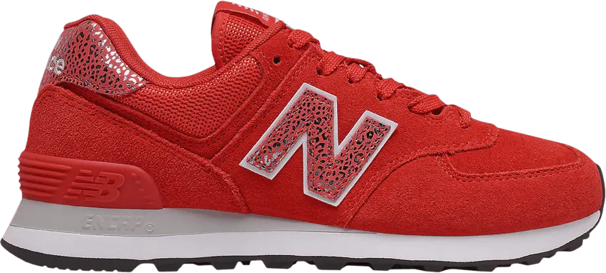  New Balance Wmns 574 &#039;Animal Print - Red&#039;