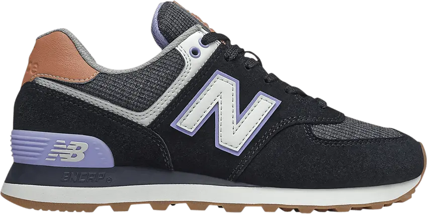  New Balance Wmns 574 &#039;Black Mystic Purple&#039;