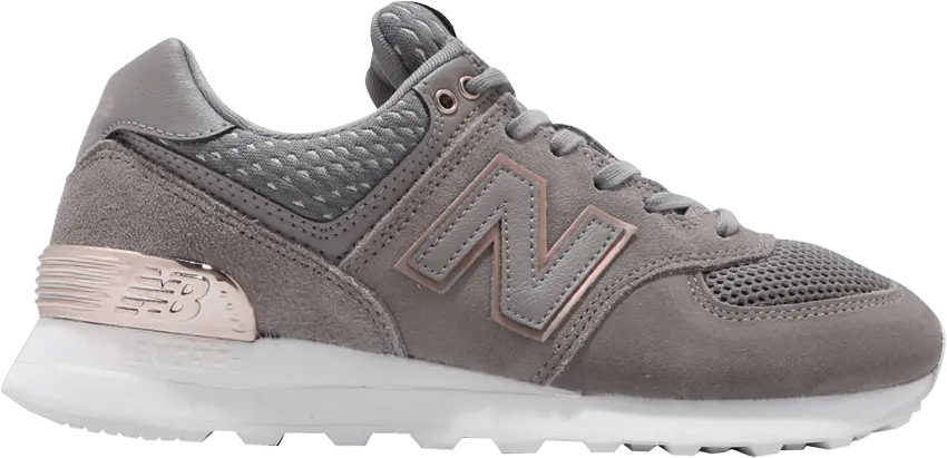  New Balance Wmns 574 &#039;Grey White Rose Gold&#039;