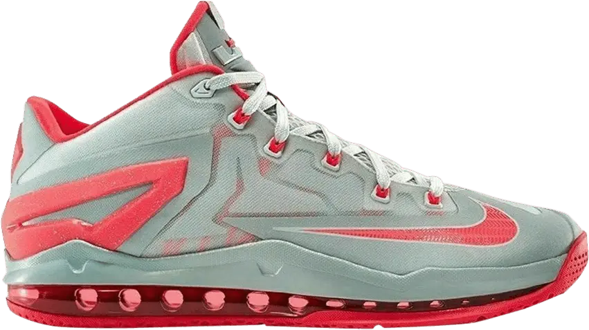  Nike LeBron 11 Low GS &#039;Light Base Grey Crimson&#039;