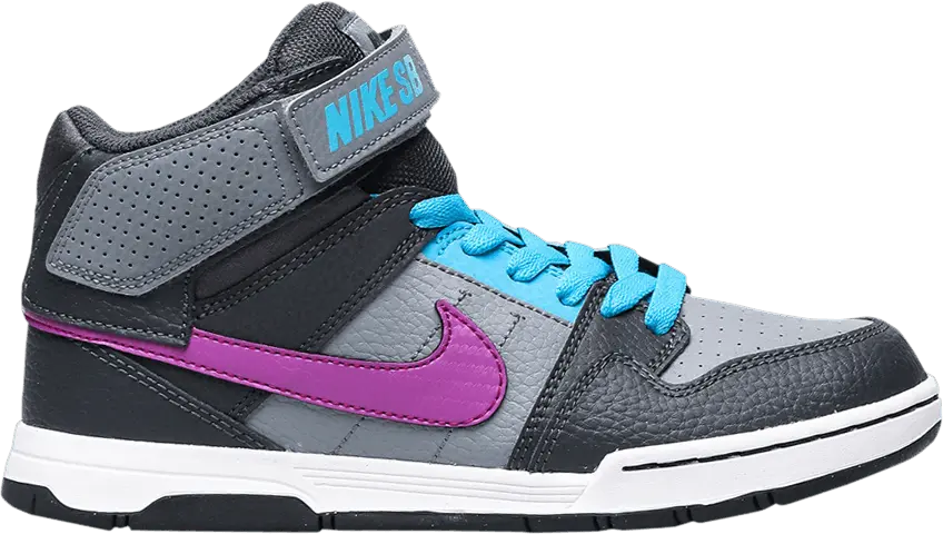  Nike Mogan Mid 2 SB GS &#039;Cool Grey Vivid Purple&#039;
