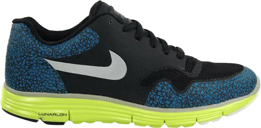  Nike Wmns Lunar Safari Fuse+ &#039;Black Silver Volt Blue&#039;
