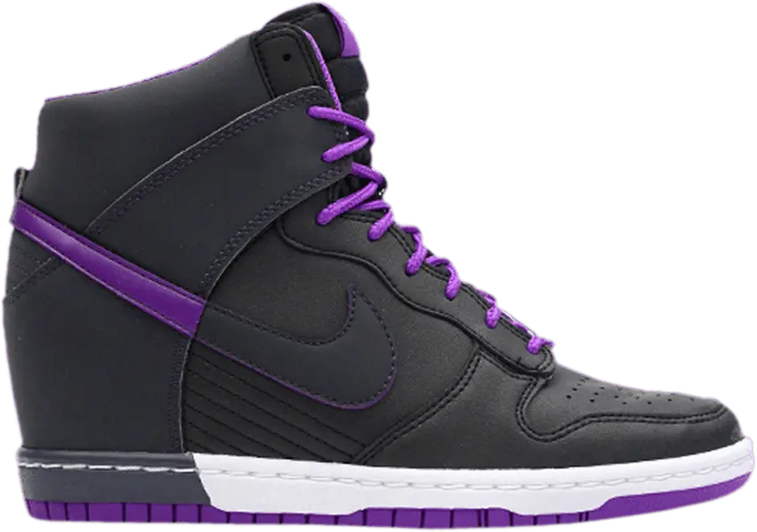  Nike Wmns Dunk Sky High &#039;Black Hyper Grape&#039;