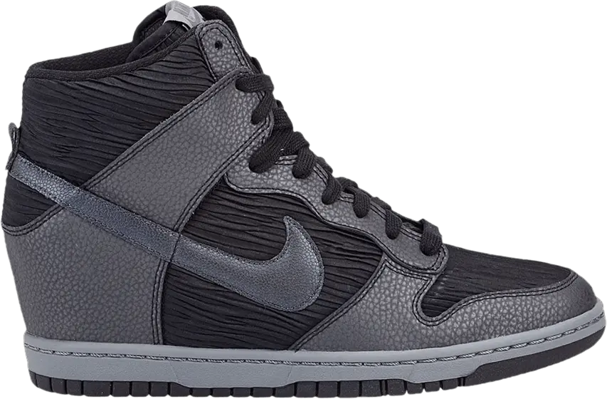  Nike Wmns Dunk Sky High &#039;Black Metallic Hematite&#039;