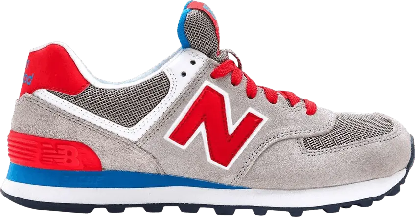  New Balance Wmns 574 &#039;Light Grey Red&#039;