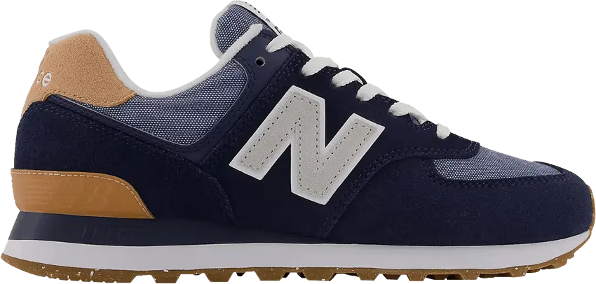  New Balance 574 Navy Blue Denim Gum (Women&#039;s)