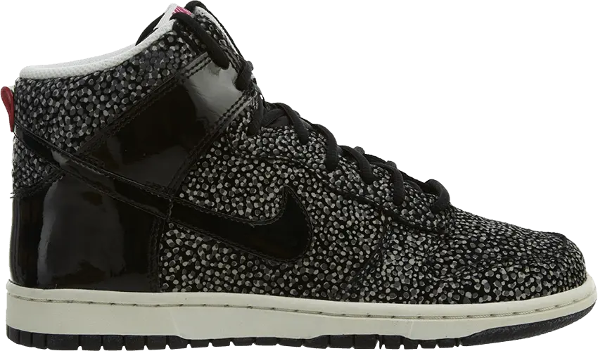  Nike Wmns Dunk Hi Skinny Print &#039;Black Bright Magenta&#039;