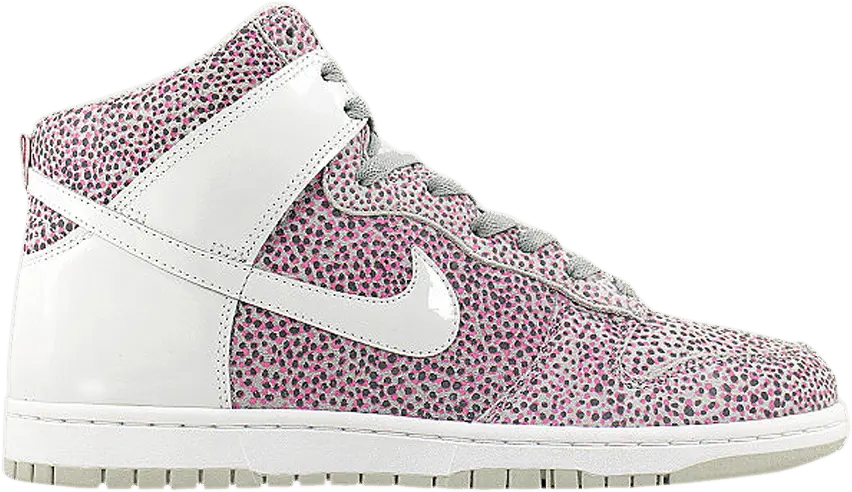  Nike Wmns Dunk High Skinny Print &#039;Medium Grey Laser Purple&#039;