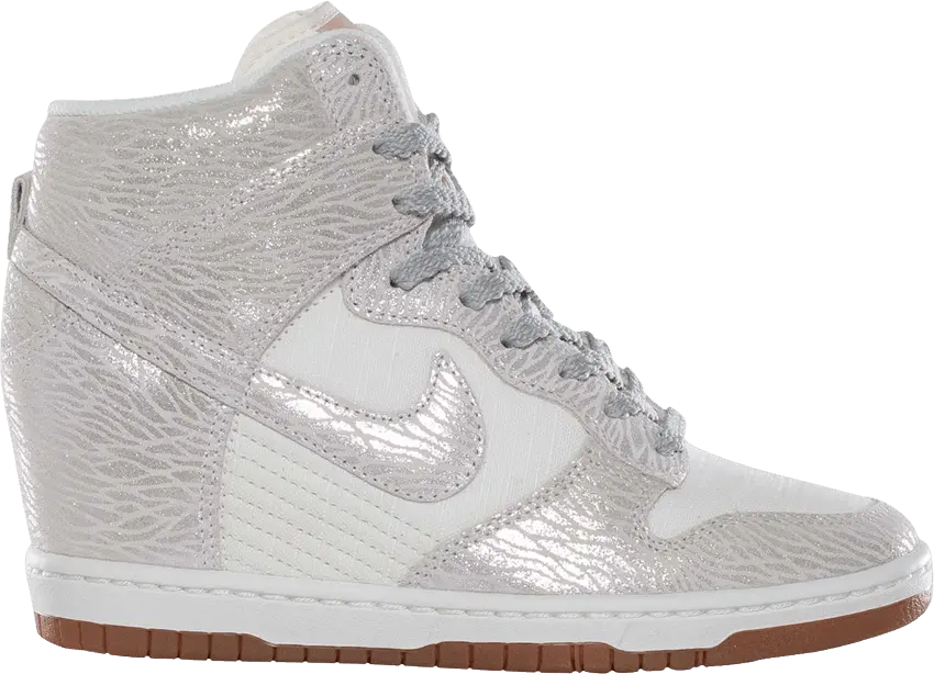  Nike Wmns Dunk Sky High Vintage &#039;Sail Metallic Silver&#039;