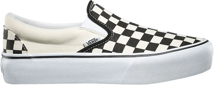  Vans Classic Slip-On Platform &#039;Checker - Black White&#039;