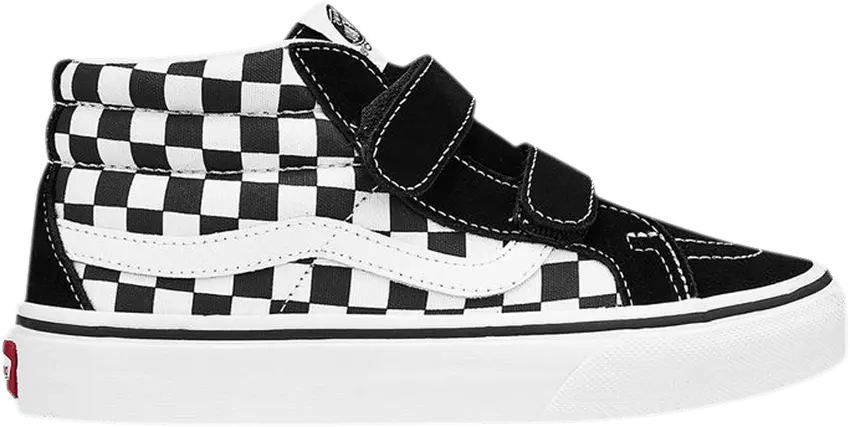  Vans Sk8-Mid Reissue V Kids &#039;Checkerboard - Black White&#039;