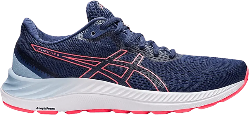  Asics Wmns Gel Excite 8 Wide &#039;Thunder Blue Blazing Coral&#039;