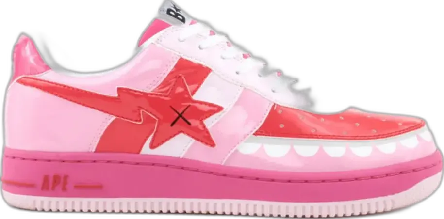  A Bathing Ape Bape Sta KAWS Chompers Pink