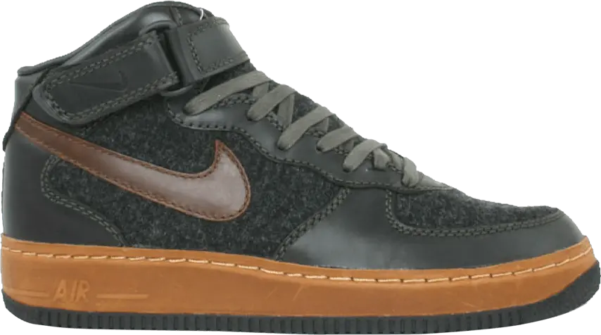  Nike Air Force 1 Mid Inside Out Black Sable Green