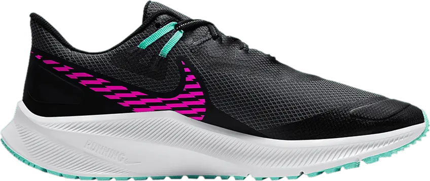  Nike Wmns Quest 3 Shield &#039;Black Fire Pink Mist&#039;