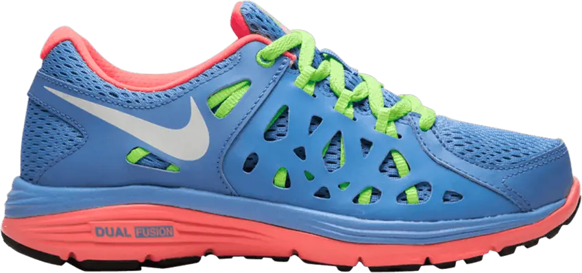  Nike Wmns Dual Fusion Run 2 &#039;Distinct Blue Flash Lime&#039;