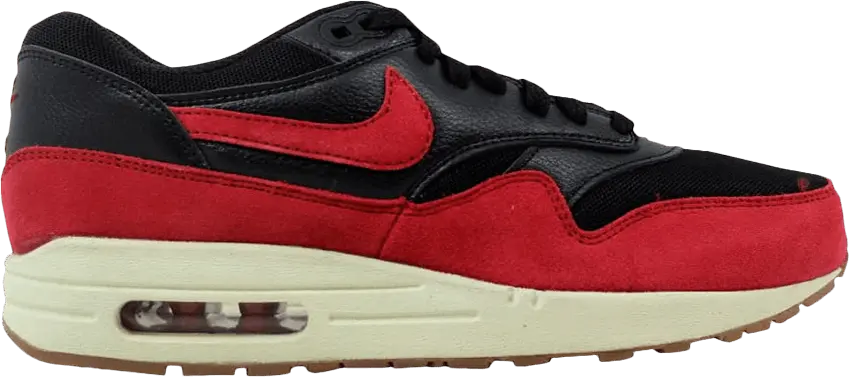  Nike Air Max 1 Black Red Sail (Women&#039;s)