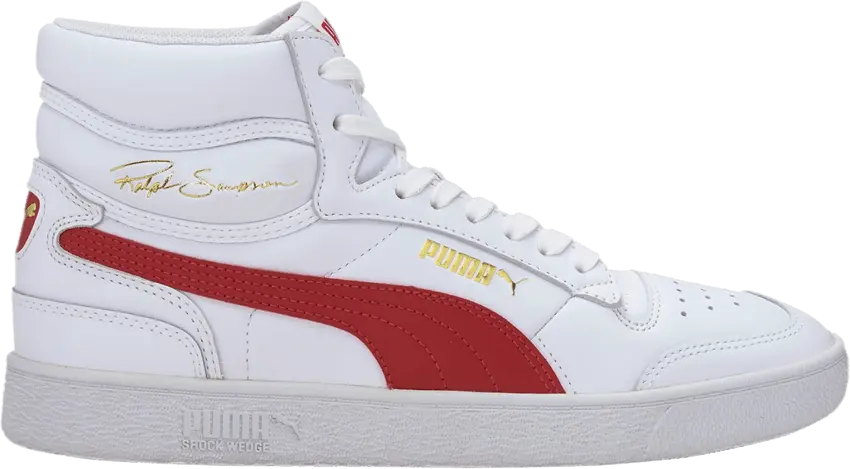  Puma Ralph Sampson Mid &#039;White High Risk Red&#039;