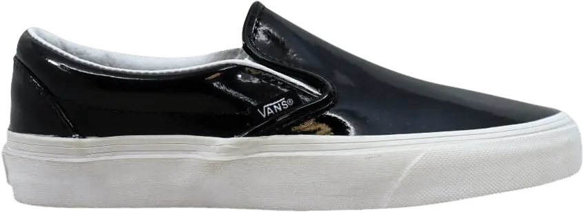  Vans Classic Slip-On Tumble Patent Black