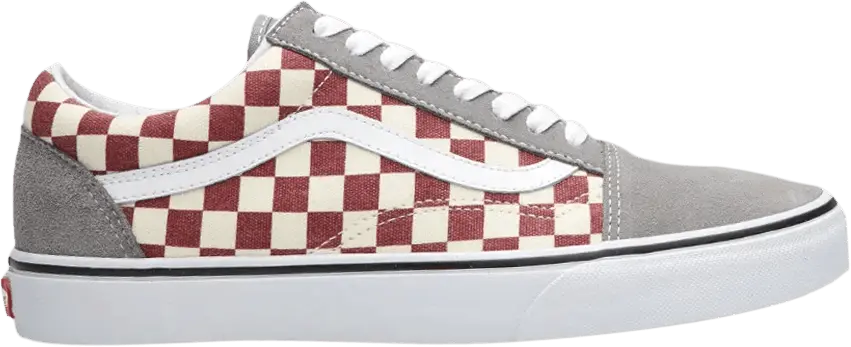  Vans Old Skool &#039;Checkerboard - Frost Grey Rhubarb&#039;