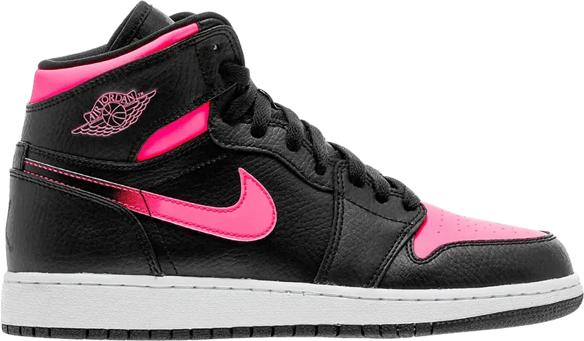  Jordan 1 Retro High Black Hyper Pink (GS)