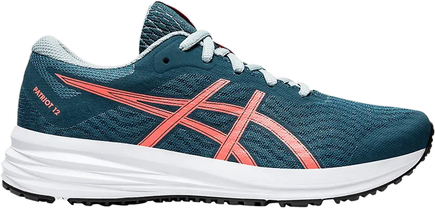  Asics Patriot 12 GS &#039;Magnetic Blue Sunrise Red&#039;