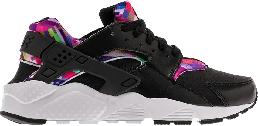  Nike Huarache Run Print GS &#039;Black Hyper Violet&#039;