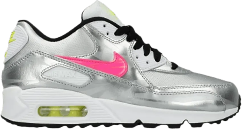  Nike Air Max 90 FB GS &#039;Metallic Silver Hyper Pink&#039;