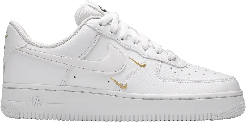  Nike Air Force 1 Low 07 Essential White Metallic Gold (Women&#039;s)