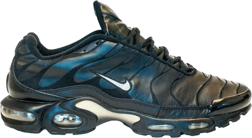  Nike Air Max Plus Leather &#039;Black Silver&#039;