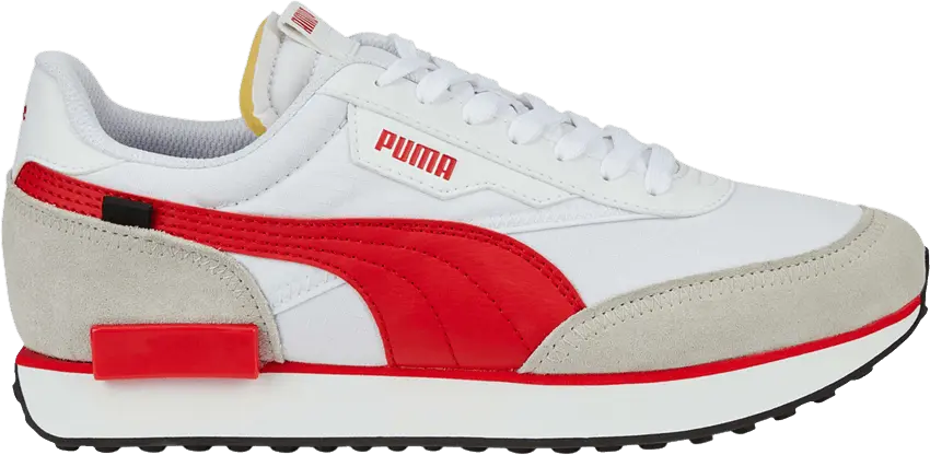  Puma Future Rider Play On &#039;White High Risk Red&#039;