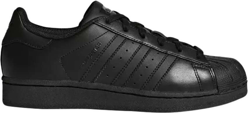  Adidas Superstar Foundation J &#039;Triple Black&#039;
