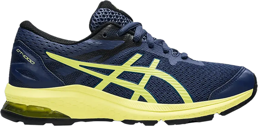  Asics GT 1000 10 GS &#039;Storm Blue Glow Yellow&#039;