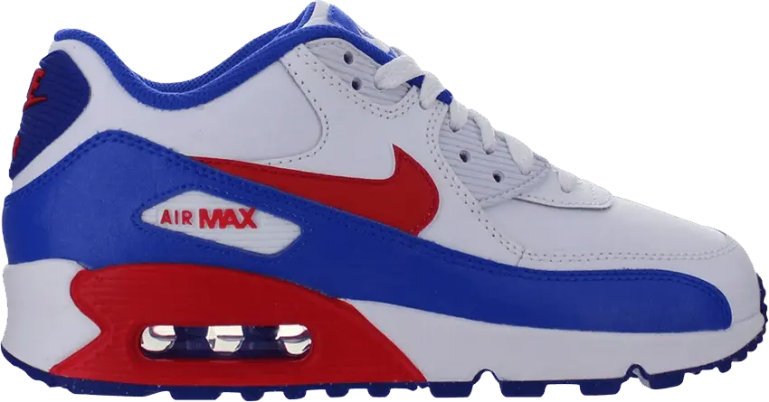  Nike Air Max 90 LTR GS &#039;White Blue Red&#039;