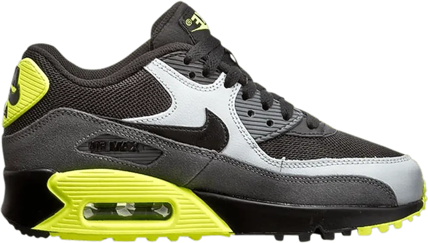  Nike Air Max 90 Mesh GS &#039;Wolf Grey Volt&#039;