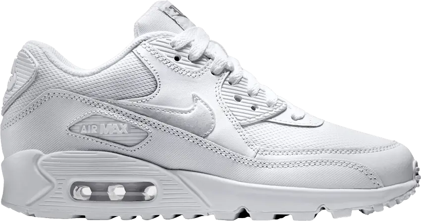  Nike Air Max 90 Mesh GS &#039;White Cool Grey&#039;