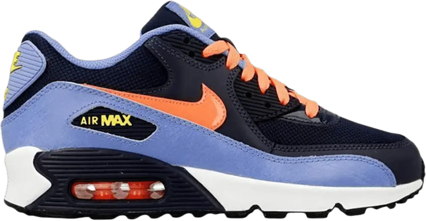  Nike Air Max 90 Mesh GS &#039;Obsidian Bright Mango&#039;